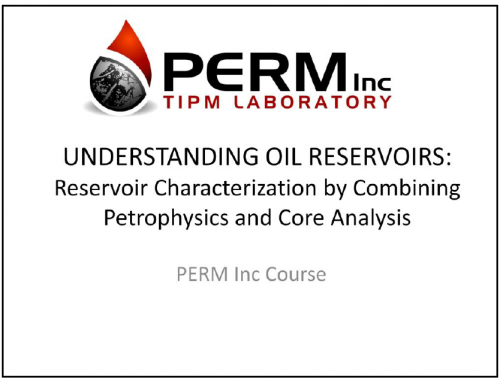 2-Day Course – UNDERSTANDING OIL RESERVOIRS: Reservoir Characterization by Combining Petrophysics and Core Analysis