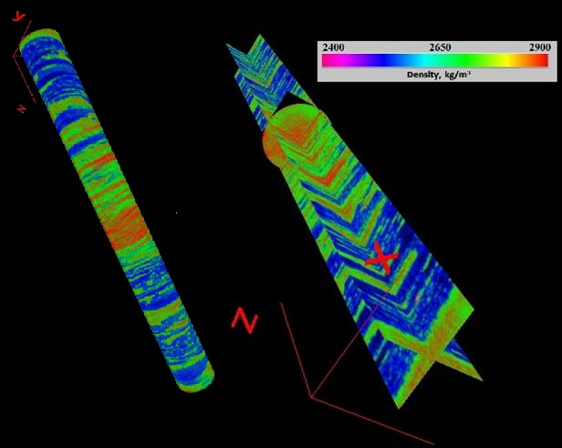 3D Axial CT Scan Reconstruction of Core