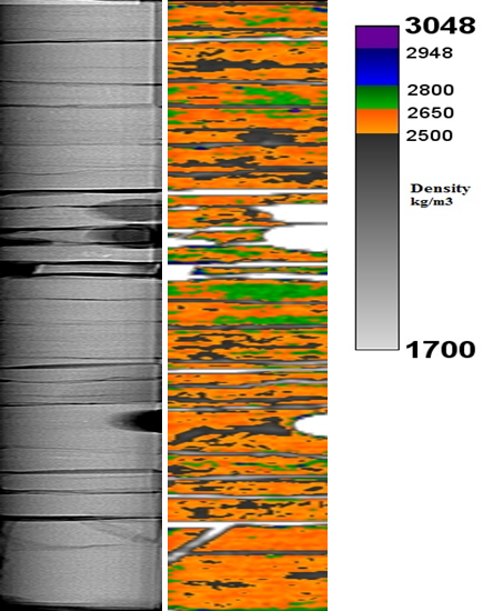 Mineralogical Mapping a Tight Interbed Reservoir by CT Scanning Core