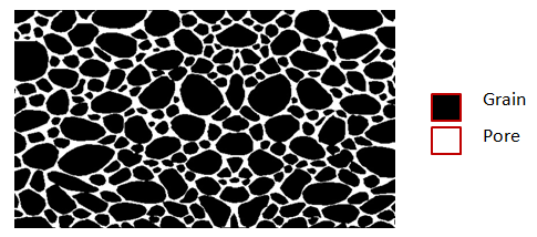 Microscopic Cross Section Image of a Porous Medium