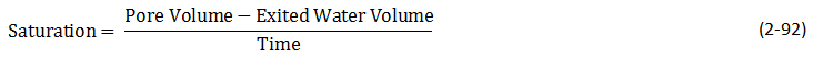 Saturation change calculation