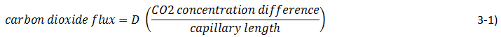 Carbon Dioxide Flux Equation