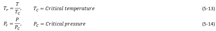 Reduced Temperature and Reduced Pressure Equations