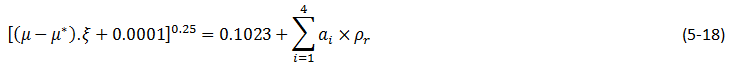 equation for viscosity of the pure liquid components