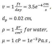 Equation example in reservoir rock