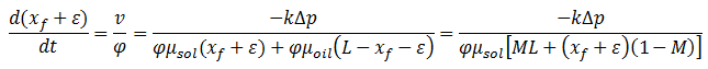 perturbed area equation similar to 5-37