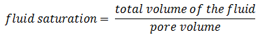 Fluid Saturation Equation