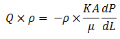 Mass flow equation