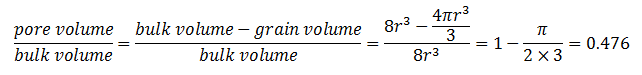 a typical porosity calculation