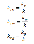 Relative Permeability Equations
