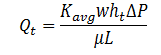 Total Flow Rate Equation from Layered System with different Permeability